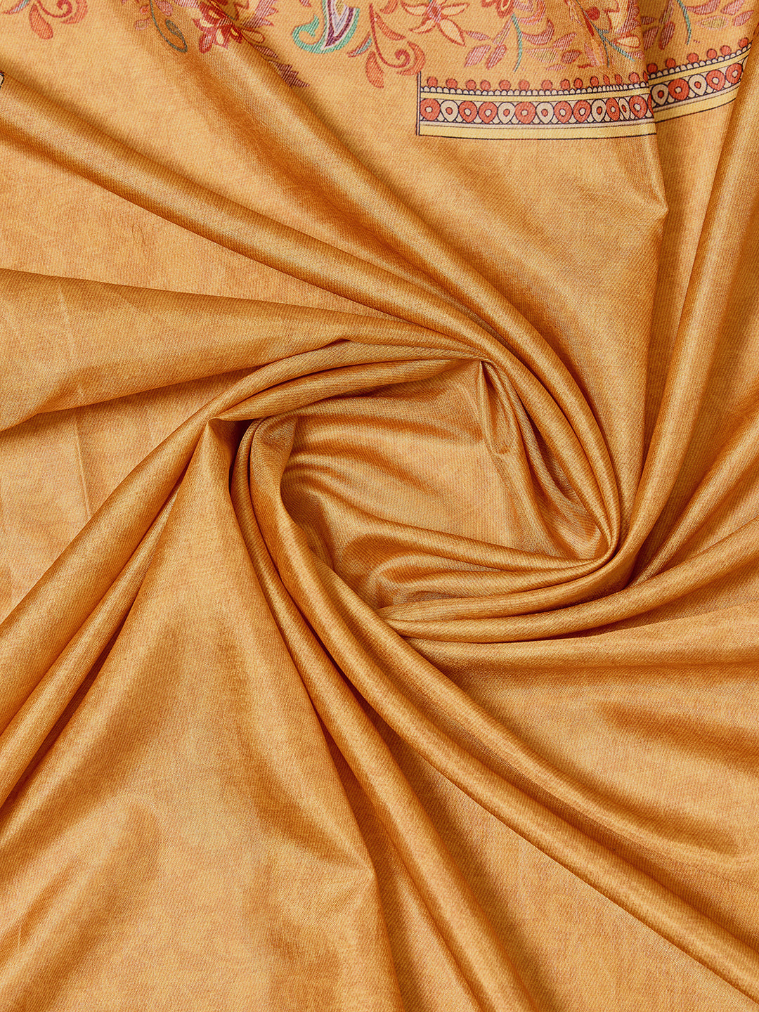 Tussar Silk Digital Kalamkari Print Saree With Jacquard Border