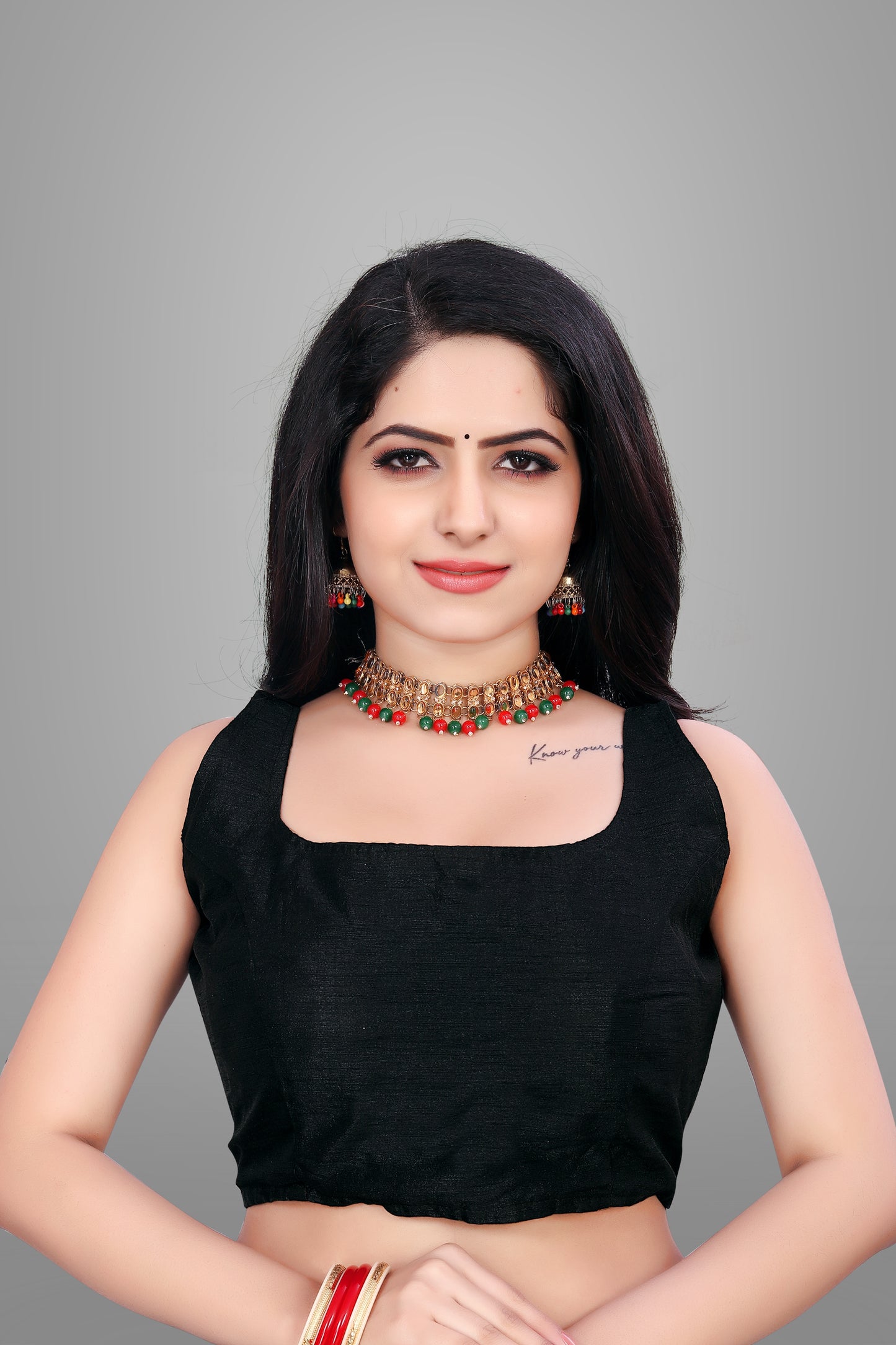 Half & Half Designer Georgette Saree