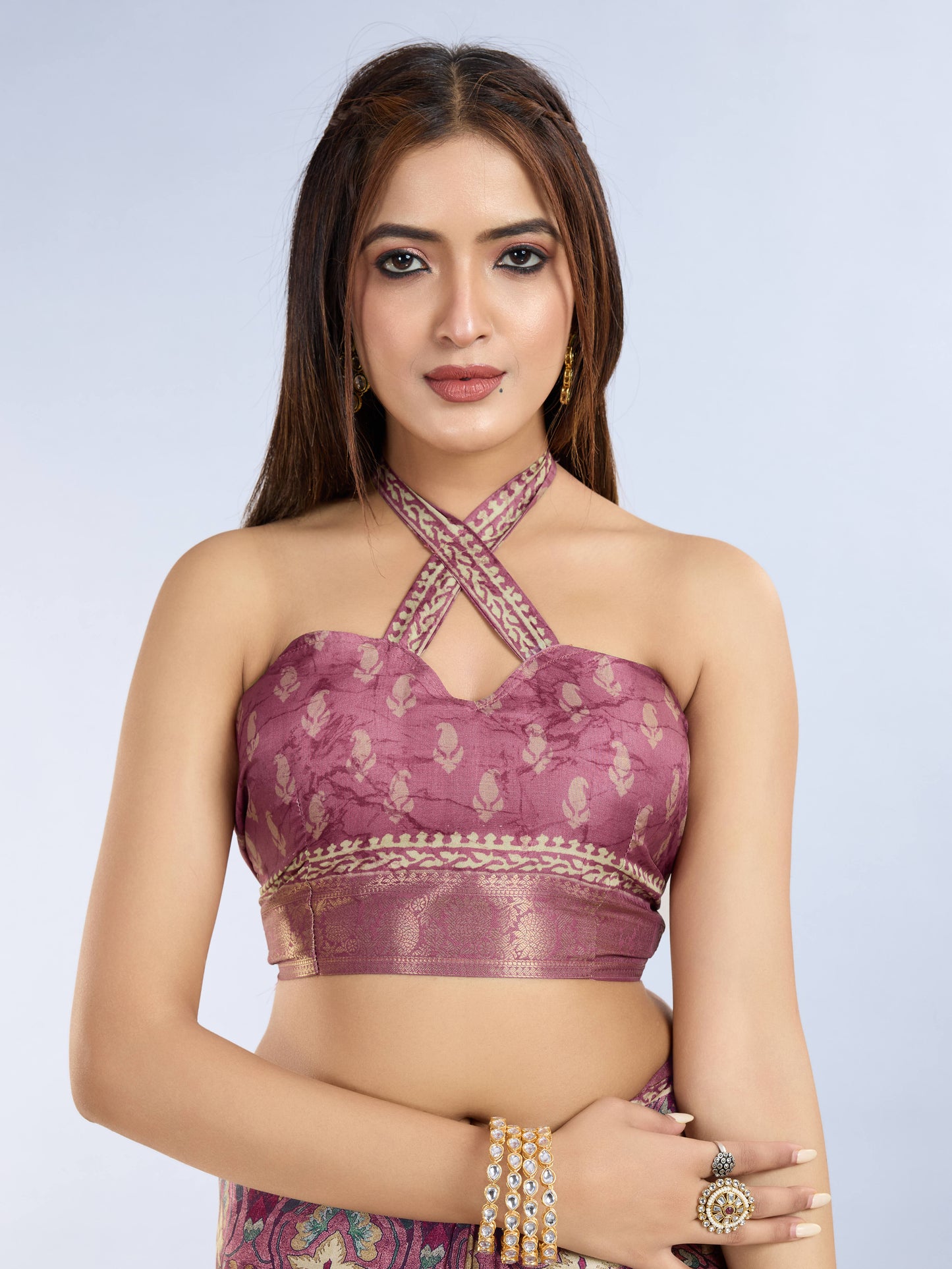 Tussar Silk Printed Saree – Pink