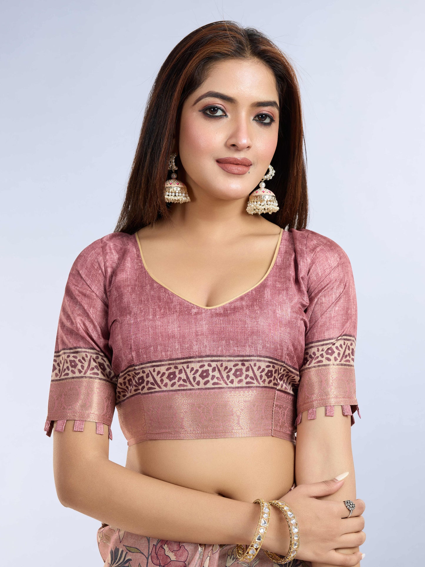 Tussar Silk Printed Saree – Gajari1