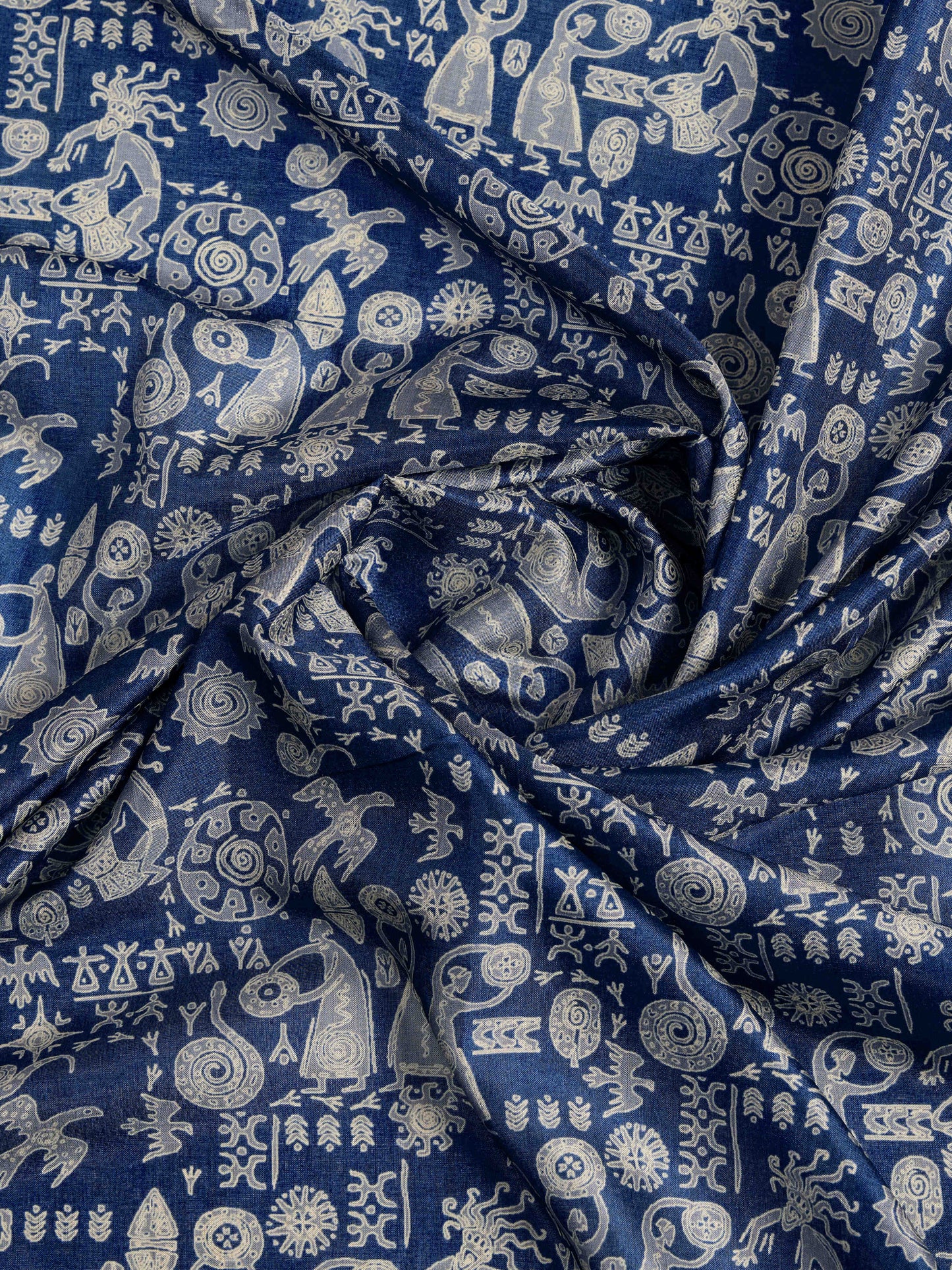 Tussar Silk Printed Saree – Blue