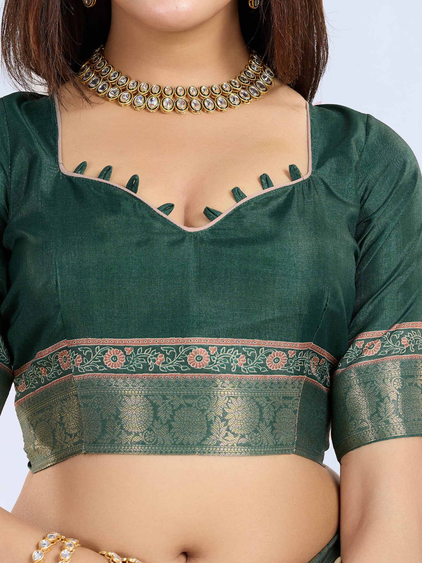Tussar Silk Printed Saree – Green