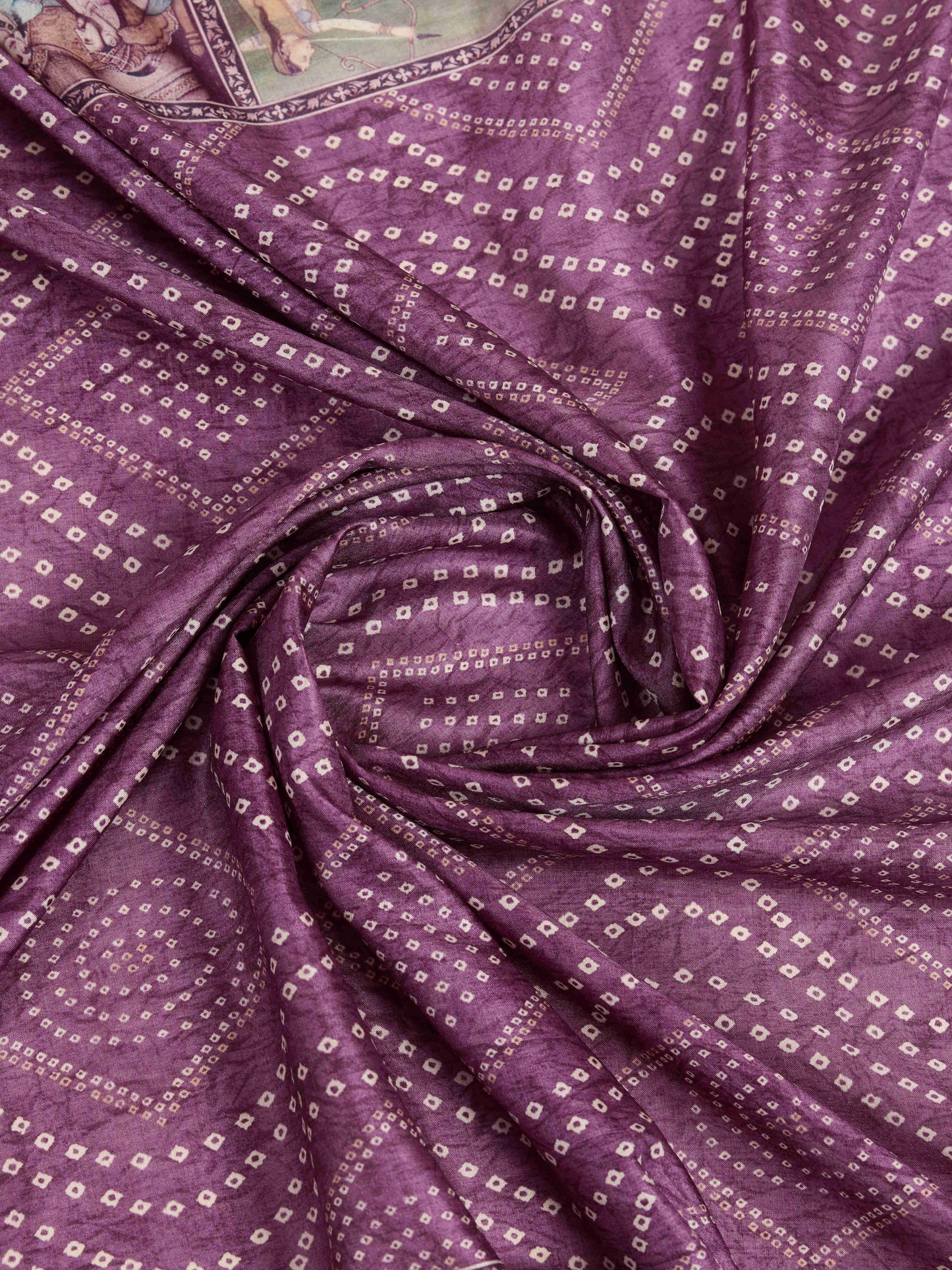 Tussar Silk Printed Saree – Wine