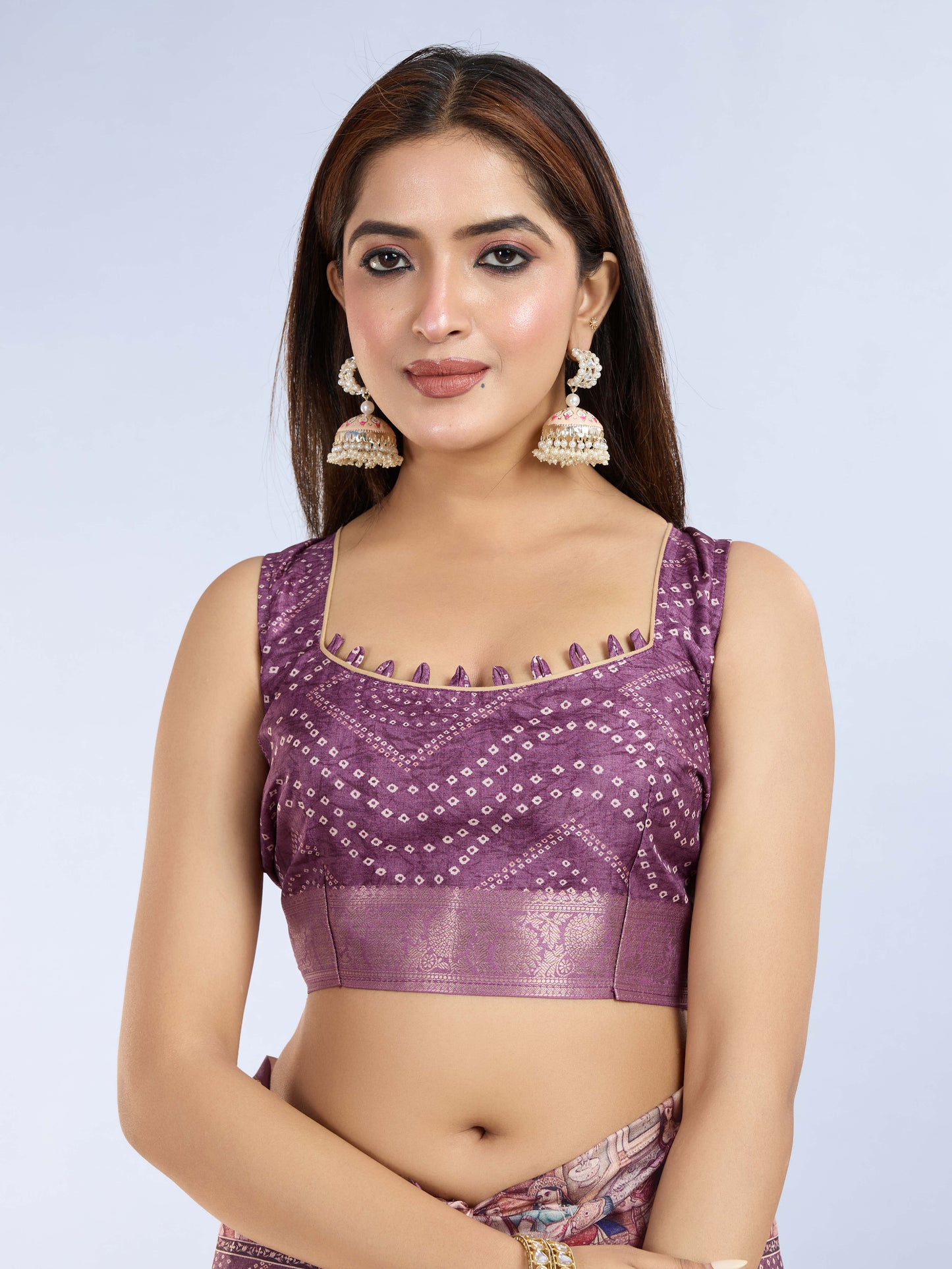 Tussar Silk Printed Saree – Wine