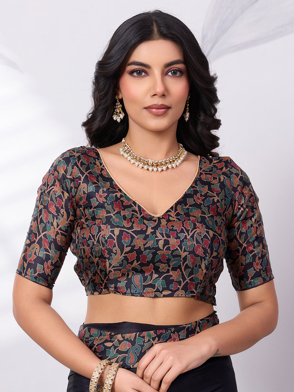 Sattin Tussar Silk Digital Printed Saree With Tassels