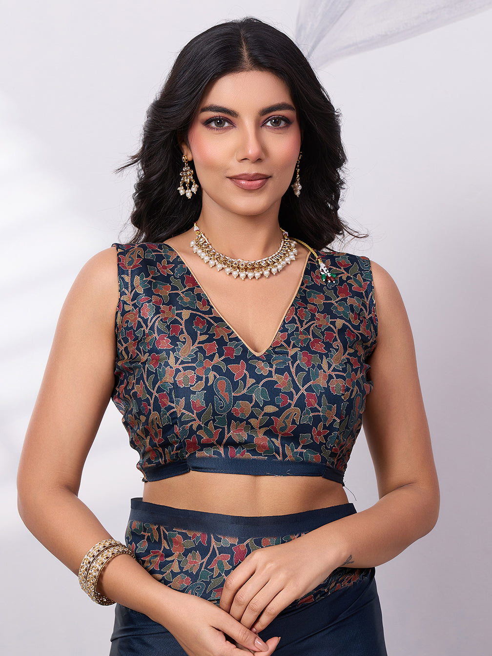Sattin Tussar Silk Digital Printed Saree With Tassels