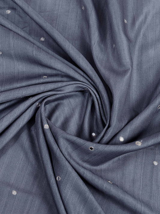Tussar Silk Printed Designer Saree – Grey