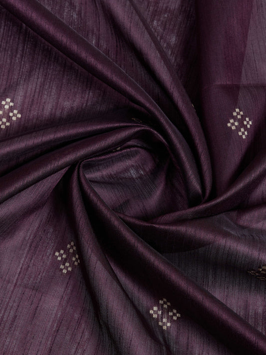 Handloom Silk Printed Designer Saree – Wine